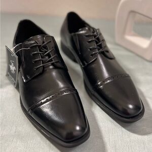 Beverly Hills Polo Club Men’s Black Dress Shoes Damien New With Box.